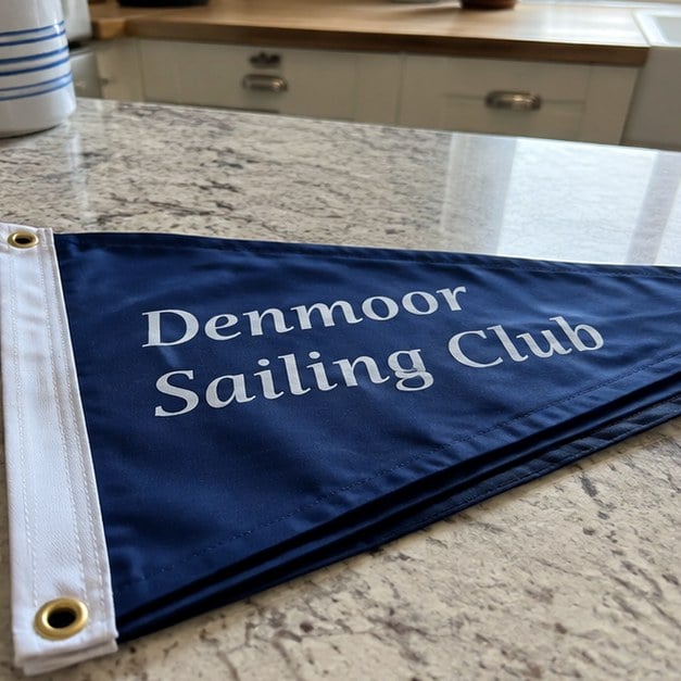 Custom boat flags — customer photo