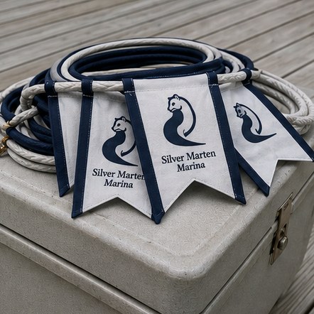 Customized boat flags for marinas and harbours