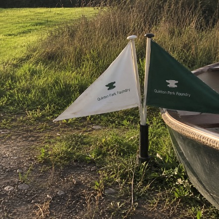 Promotional custom boat flags with company logo